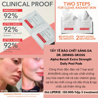 [Dr. Dennis Gross] Liệu trình tẩy da chết Dr. Dennis Gross Alpha Beta Extra Strength Daily Peel Pads