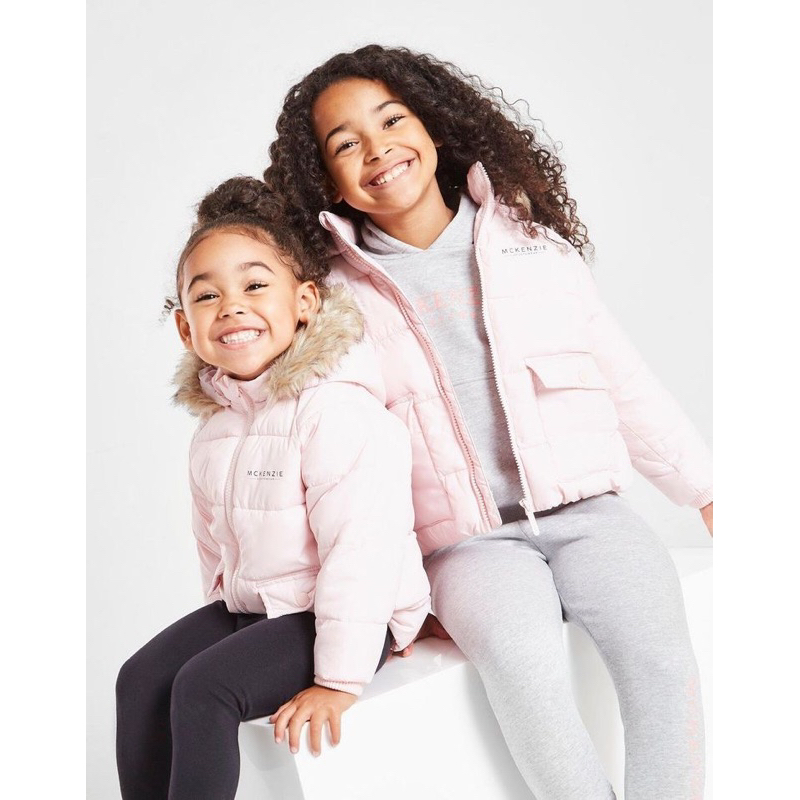 Áo Phao Bé Gái Túi Nắp Mềm Nhẹ Hồng McKenzie