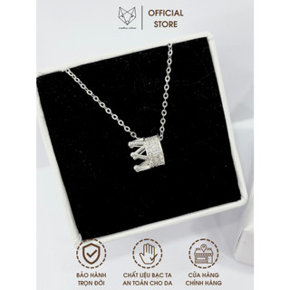 Dây Chuyền Bạc Ta Nữ CaoBac Silver Vương Miện Tròn Rỗng Ba Đỉnh Dây Xích Phong Cách Cho Bạn Nữ Cá Tính