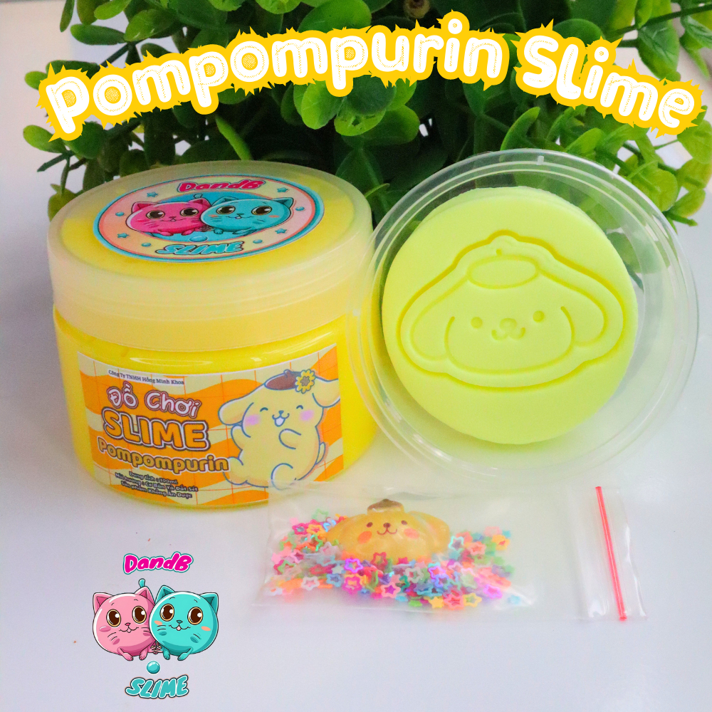 DIY Pompurinrin/ Đồ Chơi Slime Kèm Charm / Slime Basic và Đất sét Dễ Thương