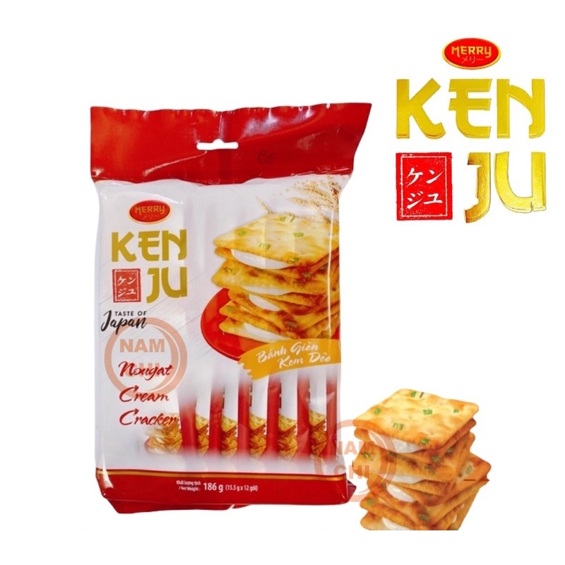 Bánh nougat hành Kenju 186g