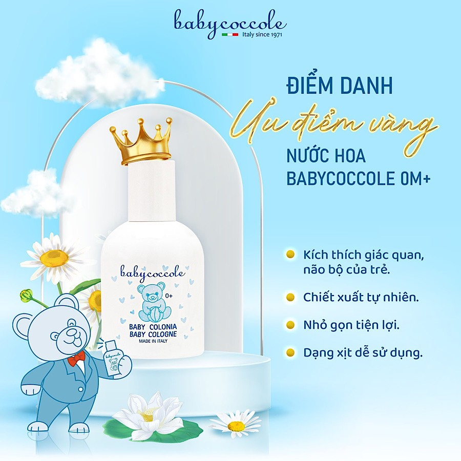 Nước Hoa Babycoccole Mini 5ml Cho Bé Sơ Sinh Hương Hoa Sen Tự Nhiên An Toàn Hàng Chuẩn Chính Hãng