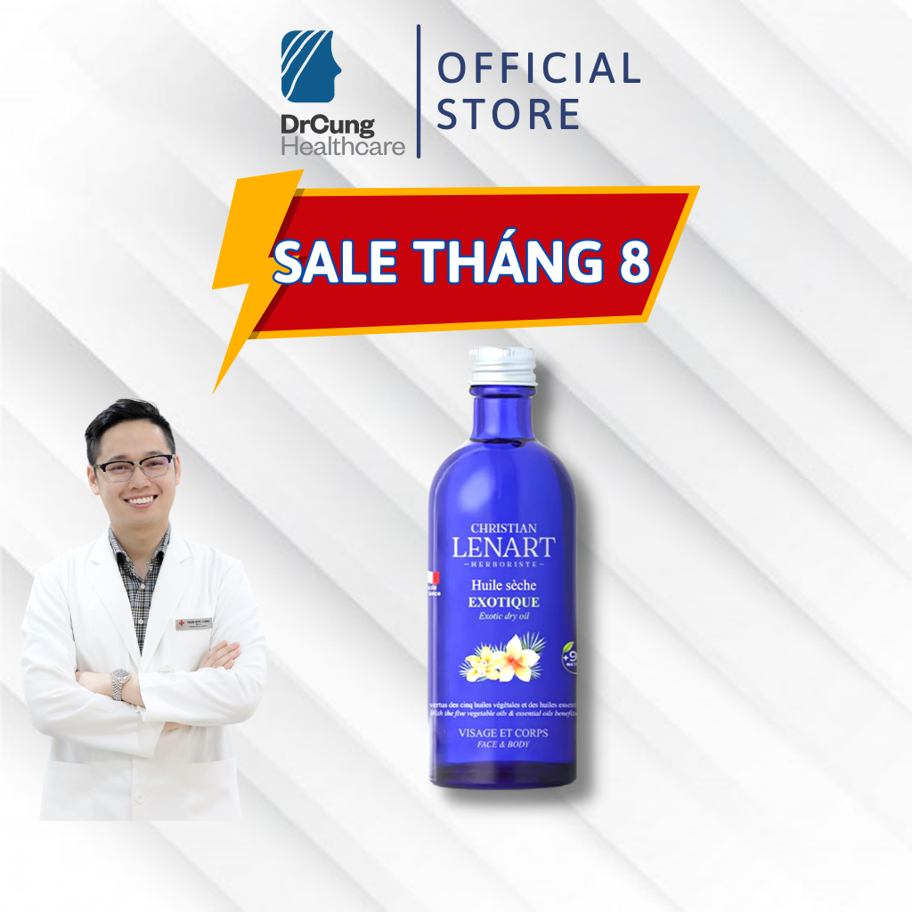 Bác Sĩ Cung Dầu Khô Dưỡng Ẩm Và Phục Hồi Đa Năng Christian Lenart Huile Sèche 100ml - Mờ Thâm, Rạn Da, Dưỡng Ẩm
