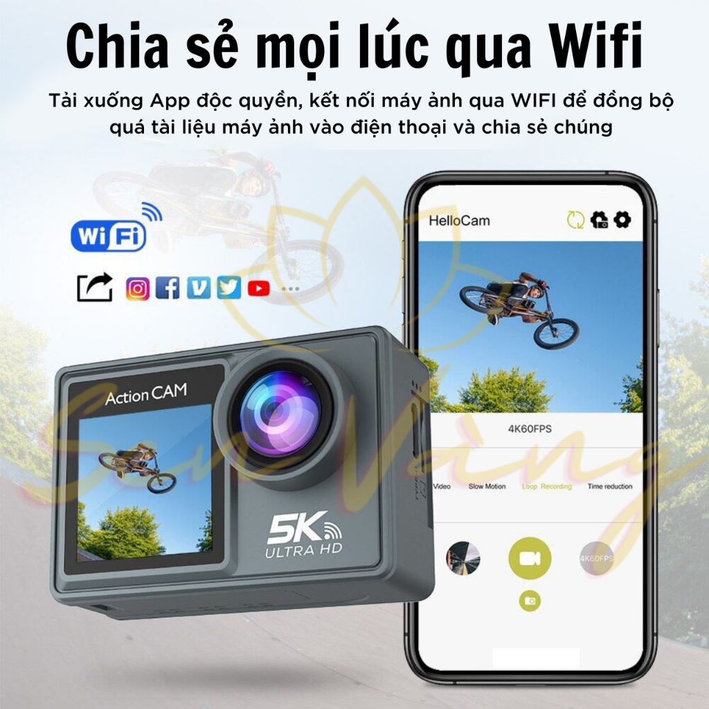 💥𝓒𝓪𝓶𝓮𝓻𝓪 𝓱à𝓷𝓱 𝓽𝓻ì𝓷𝓱 5𝓚💥Camera chống nước Camera WIFI kép không dây Thông Minh Góc siêu rộng có hỗ trợ thẻ nhớ