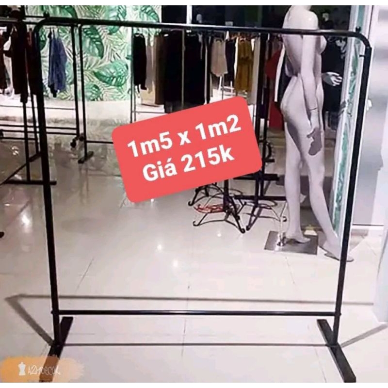 Giá xưởng kệ đơn treo quần áo cao cấp bằng sắt sơn tĩnh điện 120x150cm