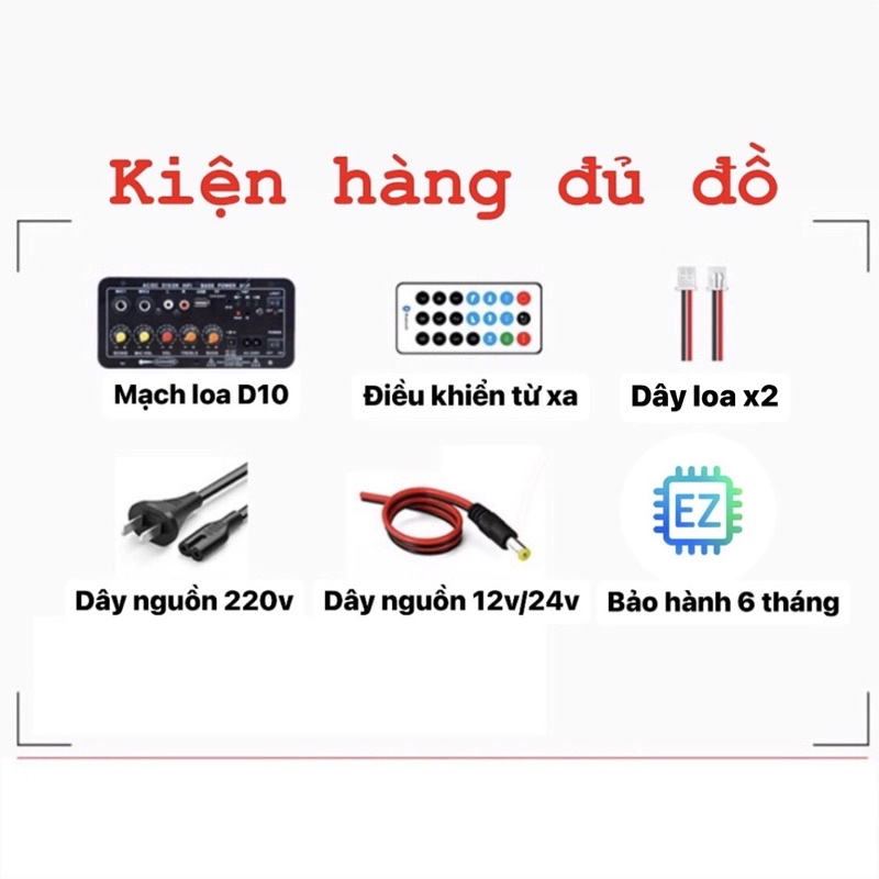 Mạch loa D10 mạch khuếch đại âm thanh khuếch đại âm thanh Karaoke bluetooth 5.0 dàn karaoke gia đình 2 mic