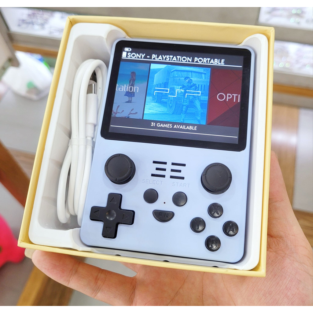 Máy Chơi Game Cầm Tay Powkiddy RGB20S 64GB và 16GB Màn 3.5 inch IPS Full Game PS1, PSP, N64, Dreamcast...