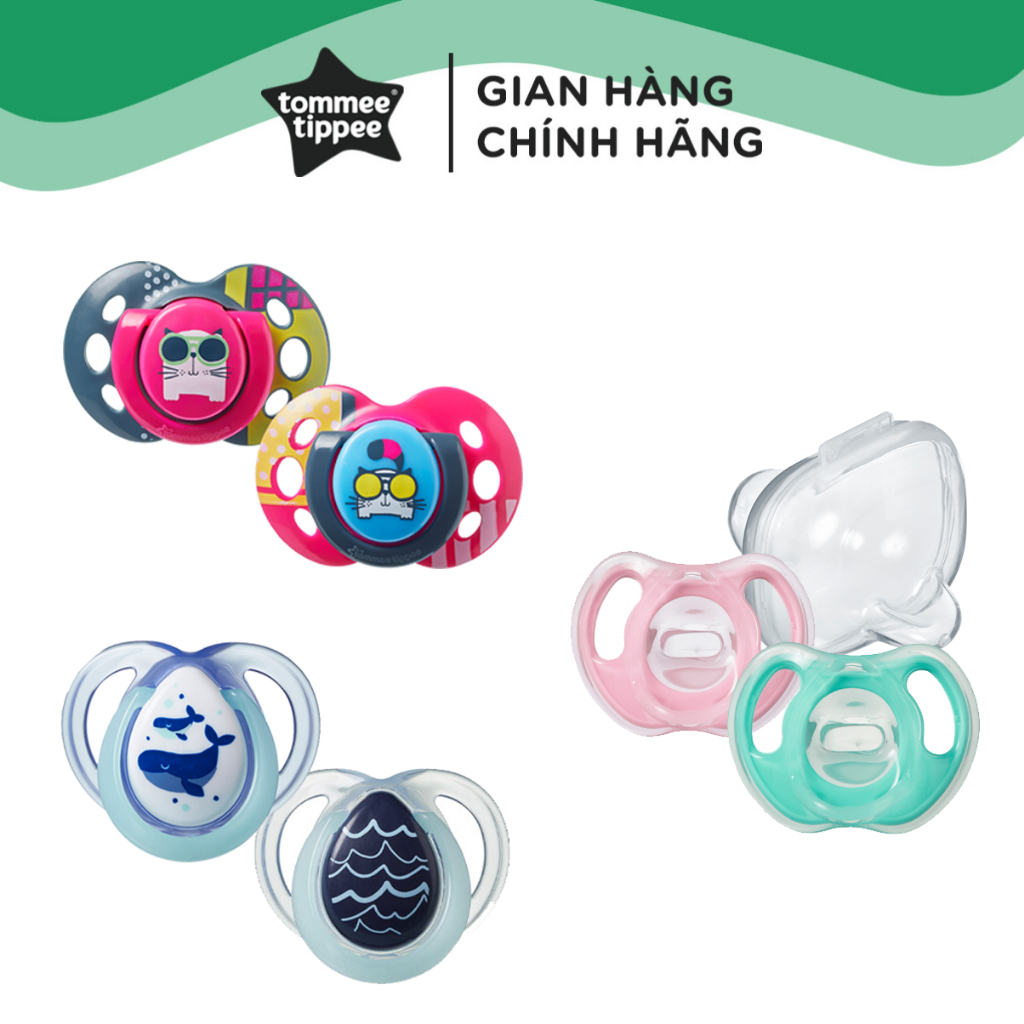 Ty Ngậm Tommee Tippee Cho Bé Từ 0-6, 6-18 Tháng Nhiều Mẫu