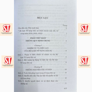 BỘ LUẬT TỐ TỤNG DÂN SỰ ( SỬA ĐỔI, BỔ SUNG NĂM 2019, 2020,2022)