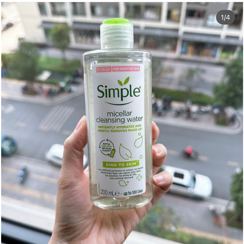 Nước Tẩy Trang Simple Micellar Cleansing Water Cho Da Nhạy Cảm 200ml