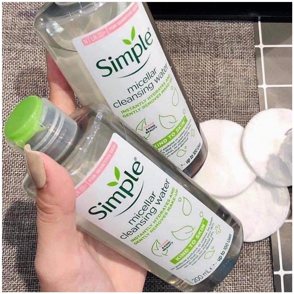 Nước Tẩy Trang Simple Micellar Cleansing Water Cho Da Nhạy Cảm 200ml
