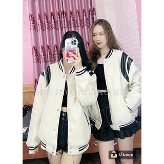 [ Rẻ vô địch ] Áo khoác bomber nỉ hai vạch