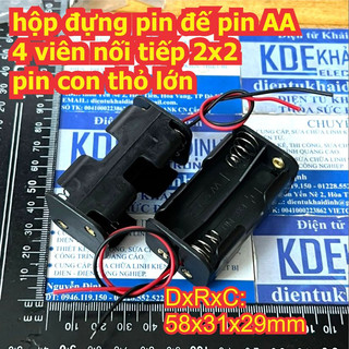 hộp đựng pin đế pin AA mắc nối tiếp pin tiểu con thỏ lớn 1viên 2 viên 3 viên 4 viên kde2437