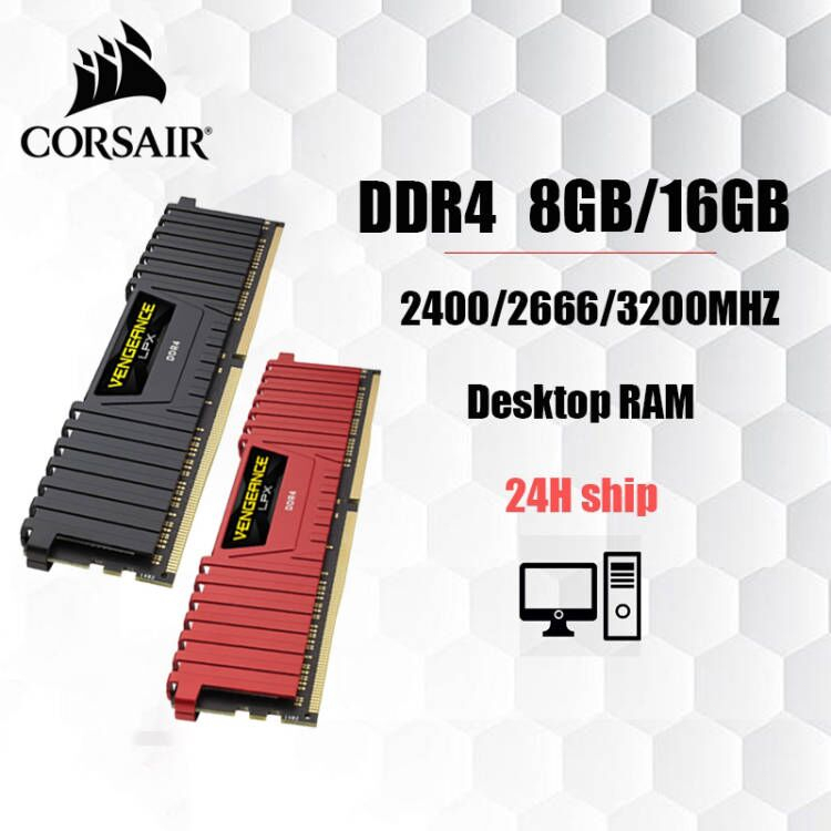 【Ship hàng tận nơi 24H】8GB/16GB CORSAIR  2400/2666/3200MHZ Desktop RAM  DDR4 DIMM  for GAMING PC