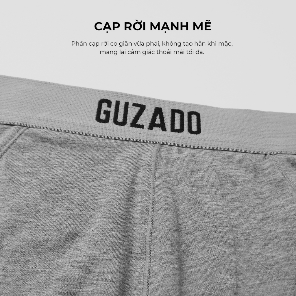 Combo 2 quần sịp nam Guzado Mẫu Brief Cotton Kháng Khuẩn Cực Tốt CB2GBF01