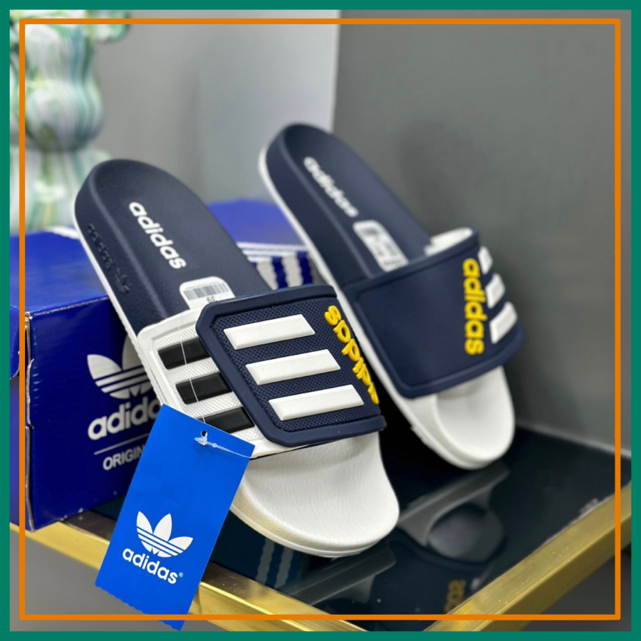Dép nam A.d.i.d.a.s thể thao hot trend , dép nam adidas đế cao su êm chân bền chắc thời trang 3 sọc chống thấm nước NM11