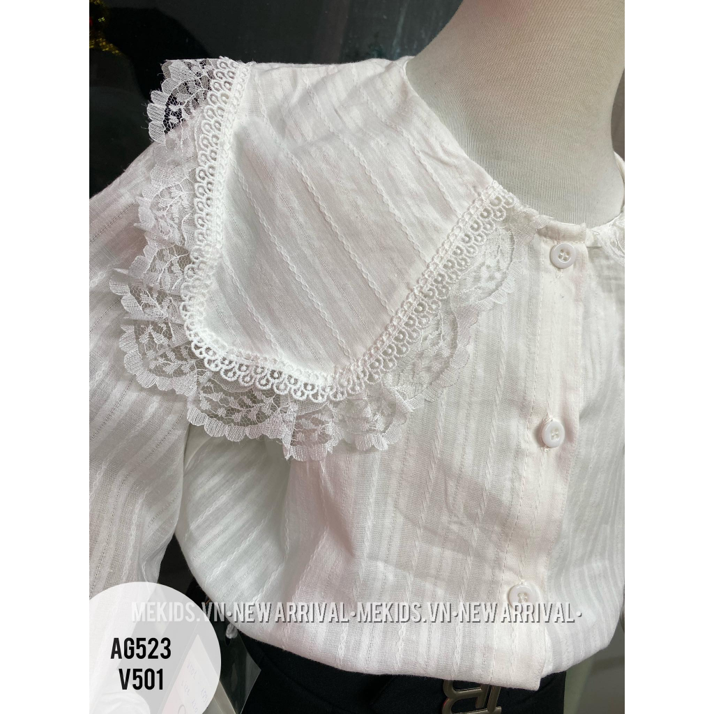 Áo sơ mi trắng bé gái các kiểu
