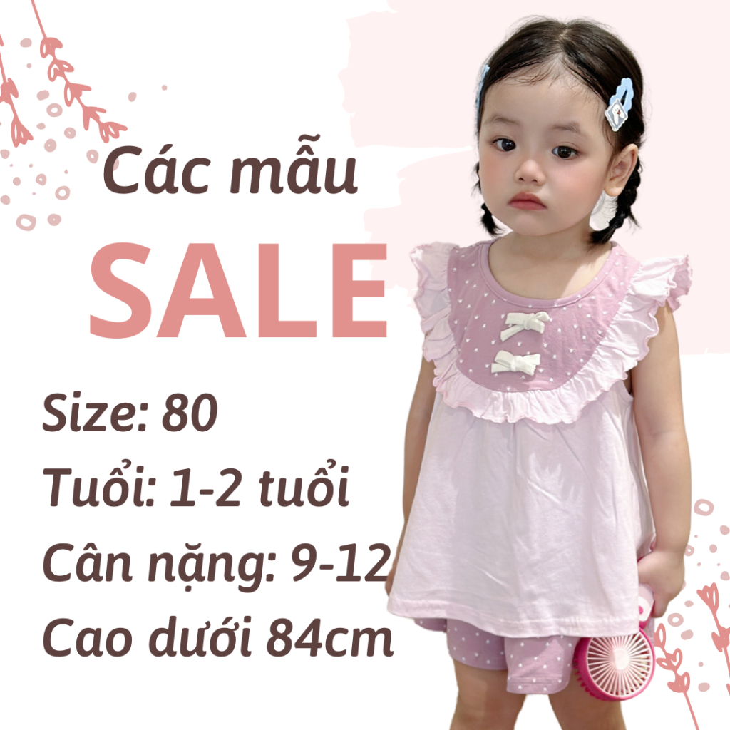Sale các set quần áo cho trẻ em bé trai, gái mùa hè thu đông size 80 Miniumbabyfashion
