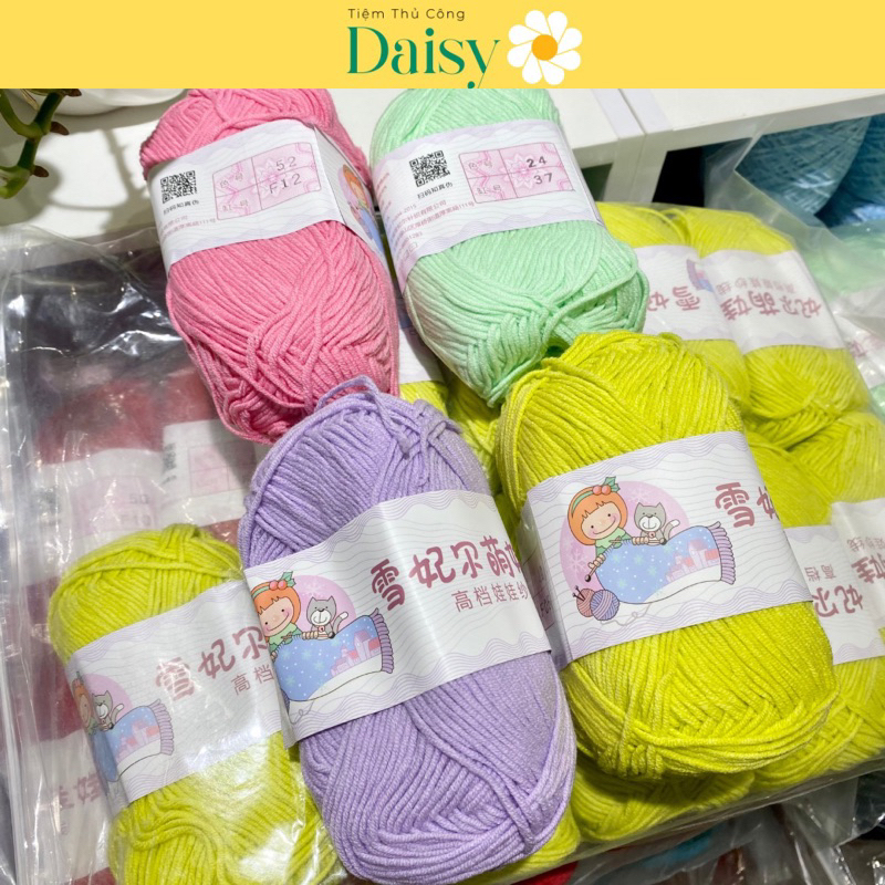 Len Baby Yarn Loại 1 chính hãng - Len móc áo, móc thú, móc đồ cho em bé