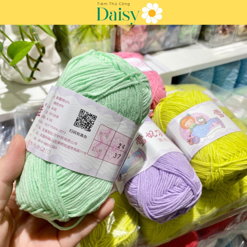 Len Baby Yarn Loại 1 chính hãng - Len móc áo, móc thú, móc đồ cho em bé