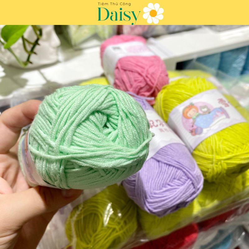 Len Baby Yarn Loại 1 chính hãng - Len móc áo, móc thú, móc đồ cho em bé