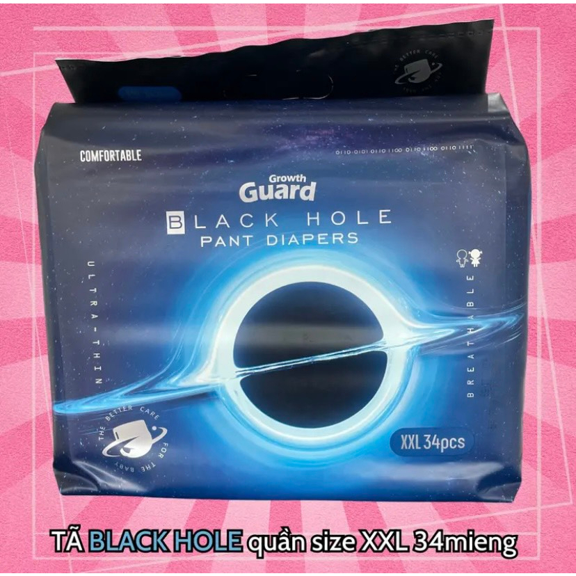 Tã quần và dán Black Hole cho bé size XXXL, XXL, XL, L, M/ dán M, S, NB