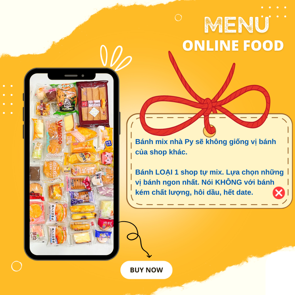 Bánh Mix Đài Loan Thùng 2kg Không Trùng Vị- Bánh mix đủ vị mềm mịn thơm ngon đầy dinh dưỡng