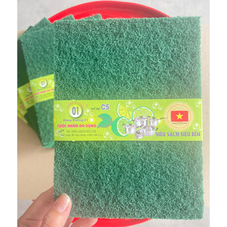 Miếng cước rửa chén xanh nhám - Combo 2 miếng