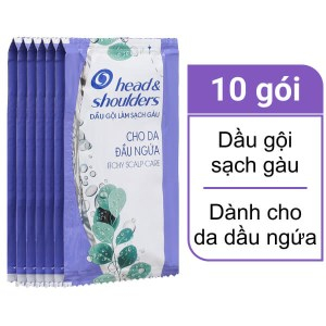 Dầu gội Head&shoulder sạch gàu sành cho da đầu ngứa 5.7mlx10 gói