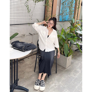 Áo Sơmi Basic 2 Túi Trước Dài Tay SHE NN
