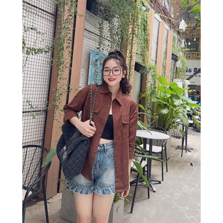 Áo Sơmi Basic 2 Túi Trước Dài Tay SHE NN