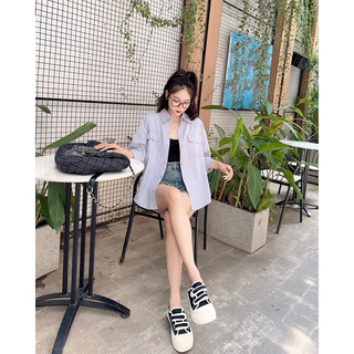 Áo Sơmi Basic 2 Túi Trước Dài Tay SHE NN