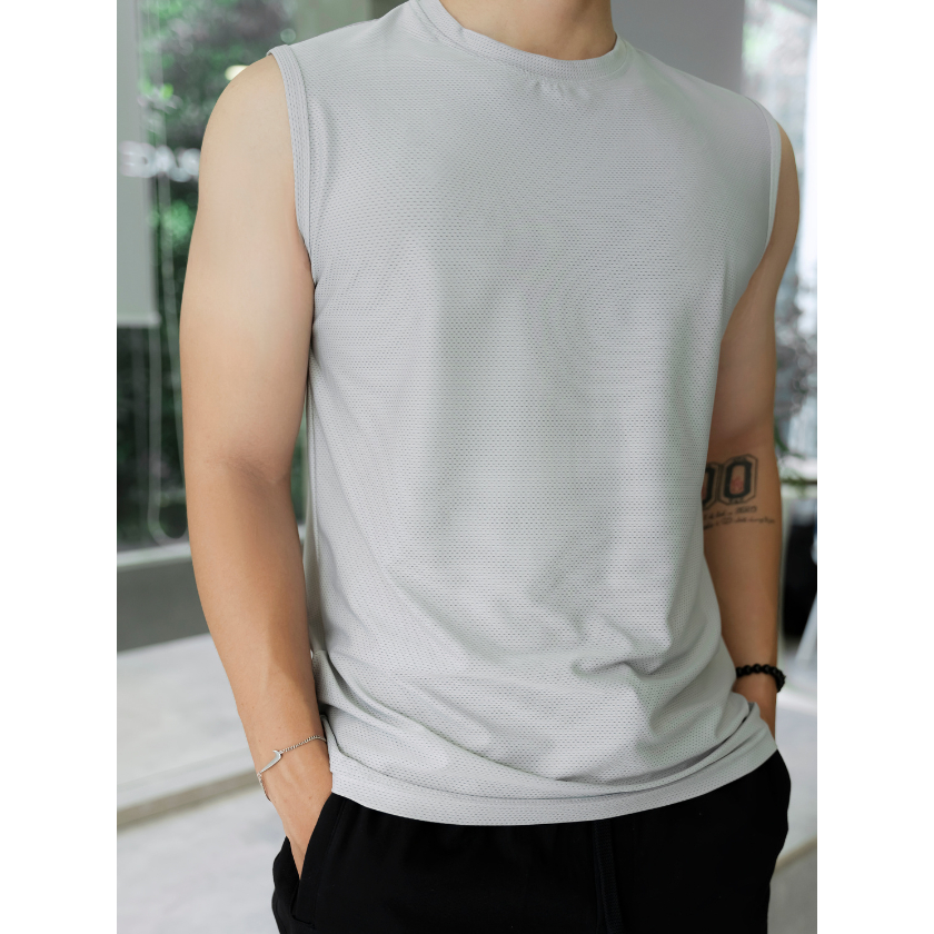 Áo tanktop nam thun mè BAMIHOME Áo ba lỗ thể thao tập gym thoáng mát thấm hút mô hồi ATT06