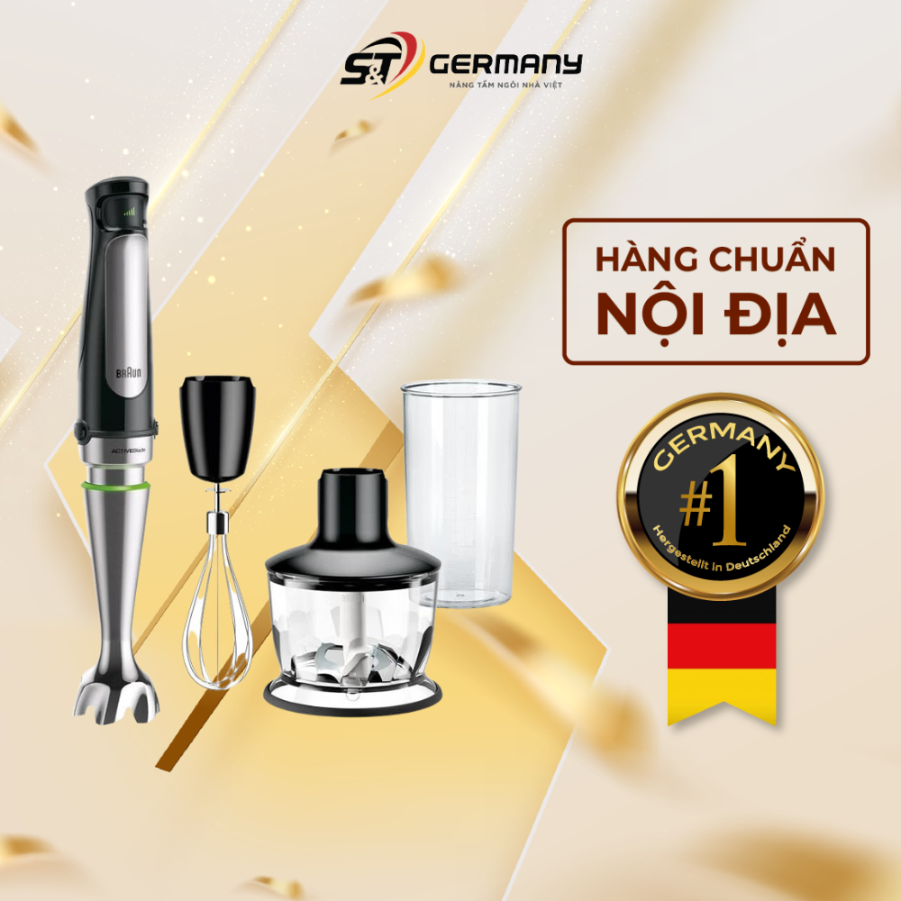 Bộ máy xay cầm tay BRAUN MultiQuick 7 MQ 7035X Nội Địa Đức, Máy xay đa năng tiện lợi nhà bếp GermanySnT 370032