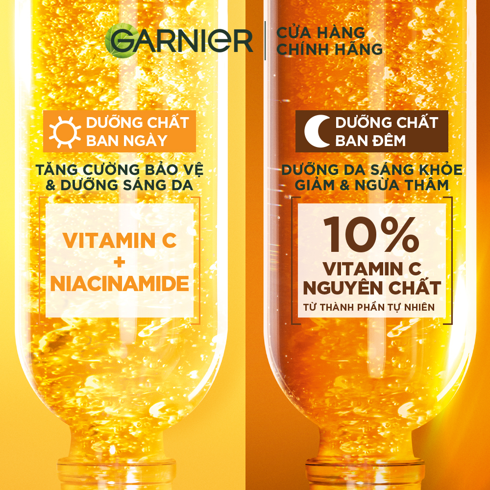 [Từ 189K sau voucher] Dưỡng chất ban ngày làm sáng da [Vitamin C + Niacinamide] Garnier Bright Comple Booster Serum 30ml