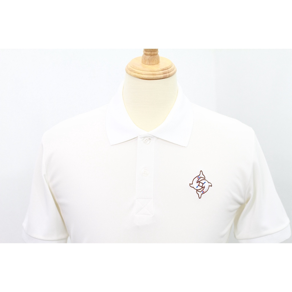 PL6 - Áo Polo Nam cổ bẻ thêu hình cá heo- thun basic cộc tay vải cá sấu cotton, chuẩn form 2 màu cơ bản
