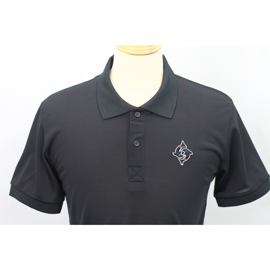 PL6 - Áo Polo Nam cổ bẻ thêu hình cá heo- thun basic cộc tay vải cá sấu cotton, chuẩn form 2 màu cơ bản