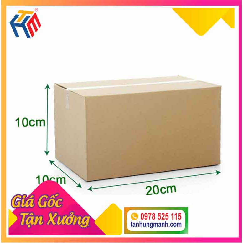 100 hộp carton / hộp giấy size: 20x10x10 cm