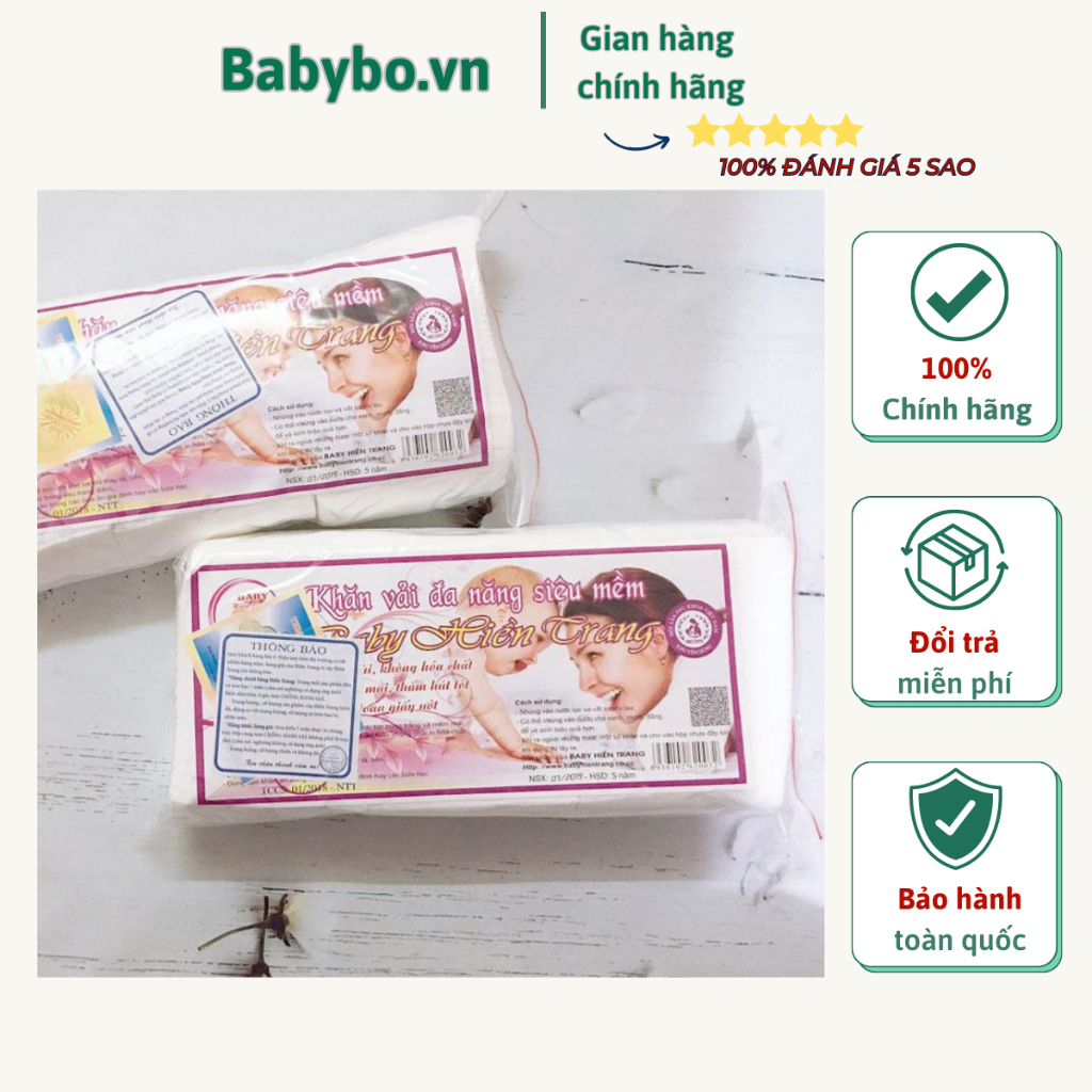 Khăn vải khô đa năng Baby Hiền Trang sử dụng tiện lợi tiết kiệm cho bé