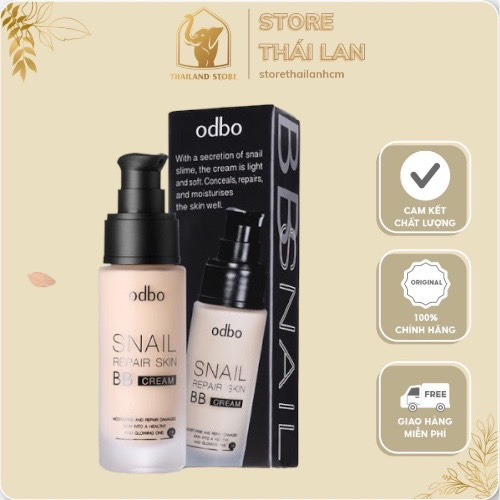 KEM NỀN BB CREAM ODBO SNAIL REPAIR SKIN màu 01 - Giúp da mịn đẹp