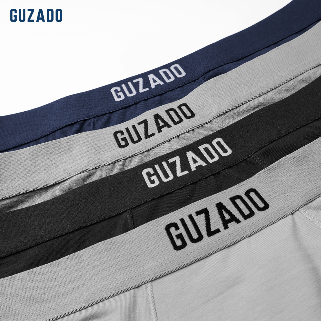 Quần lót nam Boxer Guzado Mẫu Cotton Co Giãn Thoải Mái,Thoáng Khí,Hút Ẩm Cực Tốt GBX001