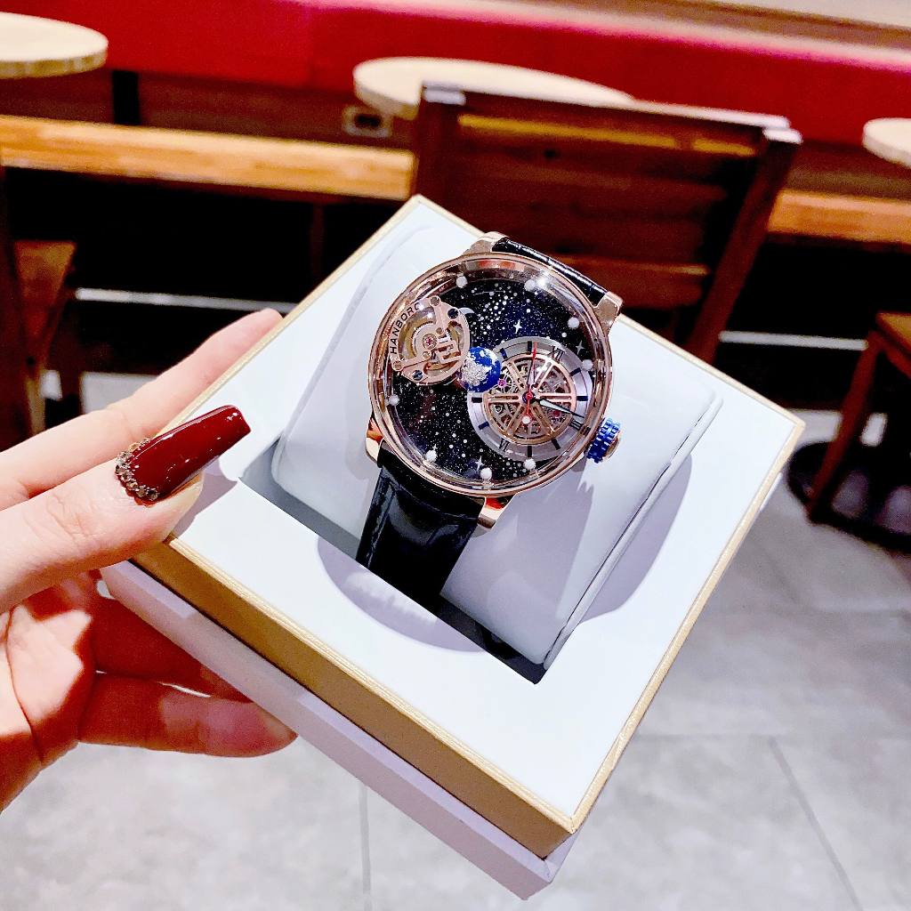 Đồng hồ nam Hanboro 1008 Men Luxury Watch 44mm Automatic Wristwatch Luminous, Authentic, Full box, Luxury Diamond Watch