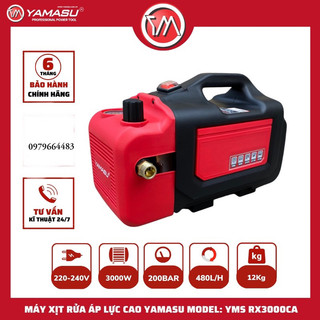 Máy rửa xe áp lực cao yamasu yms-rx3000ca công suất 3000w hàng chính hãng dây dài 15m