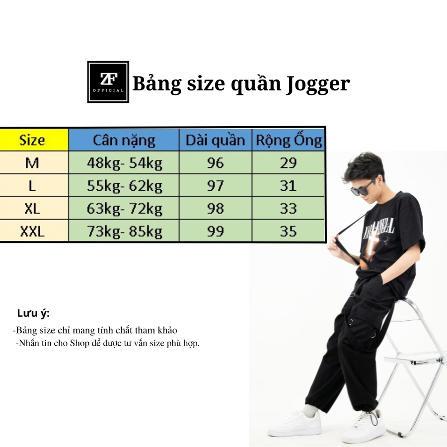 Quần jogger nam túi hộp ZF.CLUB - Có dây đeo, Quần thể thao jogger - JG