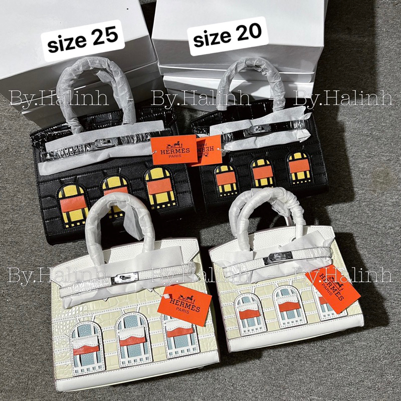 Túi BK Da Rắn Cửa Sổ Form Dày Dặn Cứng Cáp Bản Vip size 20-25cm