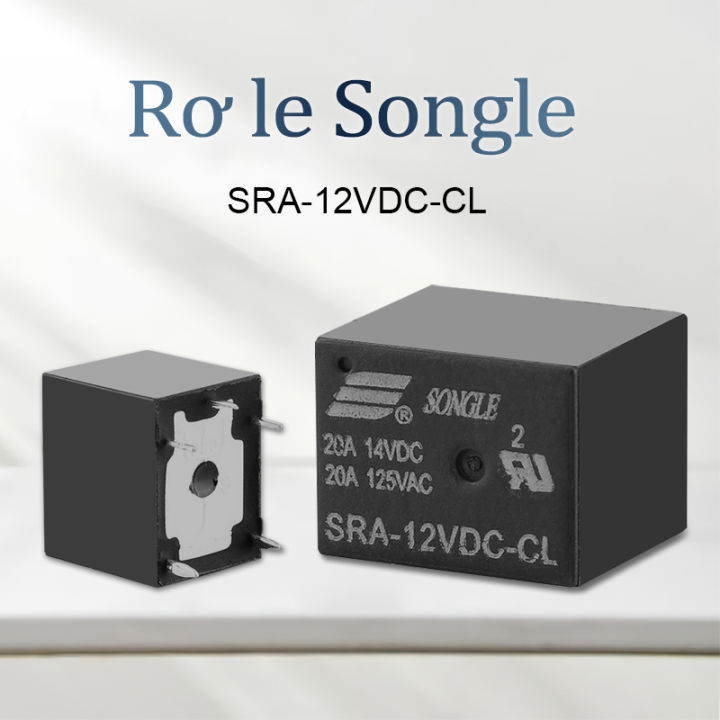 Rơle relay đen 12V 20A SRA-12VDC-CL
