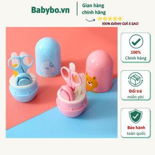 Bộ cắt móng tay 4 chi tiết hình viên kẹo họa tiết đáng yêu cho bé