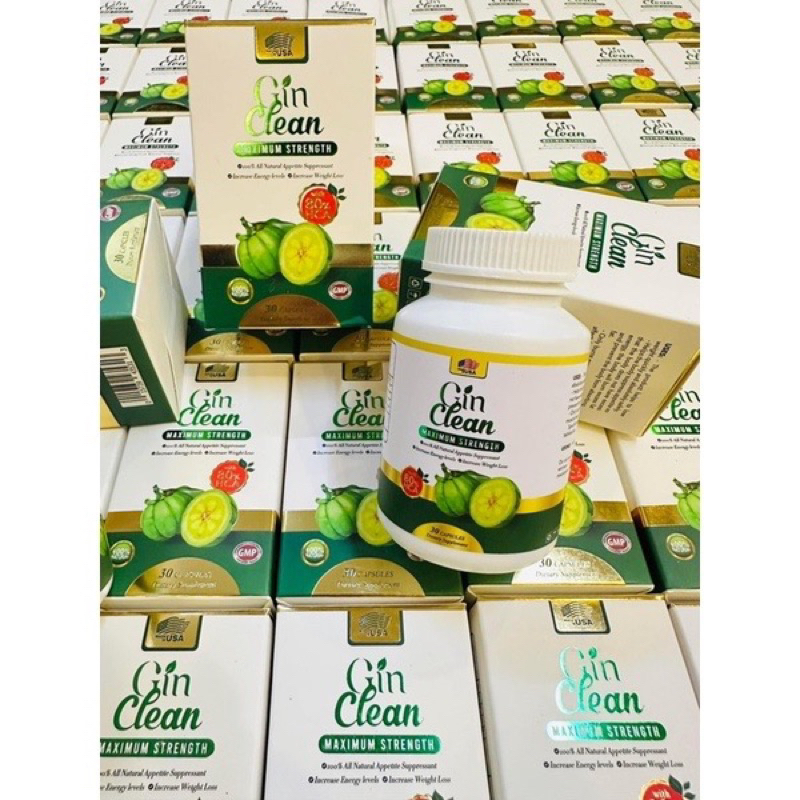 Viên Uống Giảm Mỡ Siết Cơ Giảm Cân Gin Clean Made In USA Hộp 30 viên