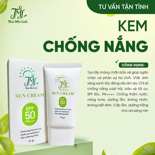 Kem chống nắng thảo mộc linh tặng sữa rửa mặt mini.
