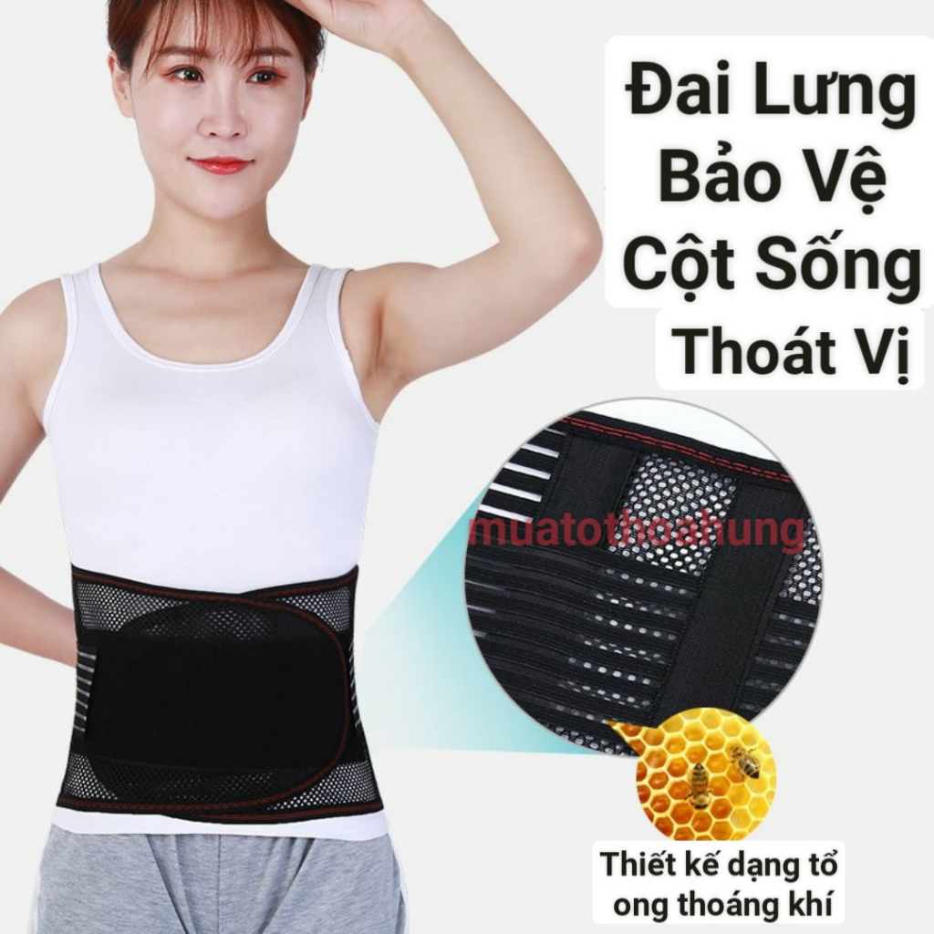 Đai Lưng Bảo Vệ Cột Sống Thoát Vị, Thoái Hóa, Chống Đau Lưng, Đai Lưng Tập Gym Cho Nam Nữ